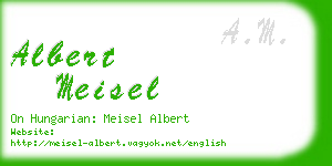 albert meisel business card